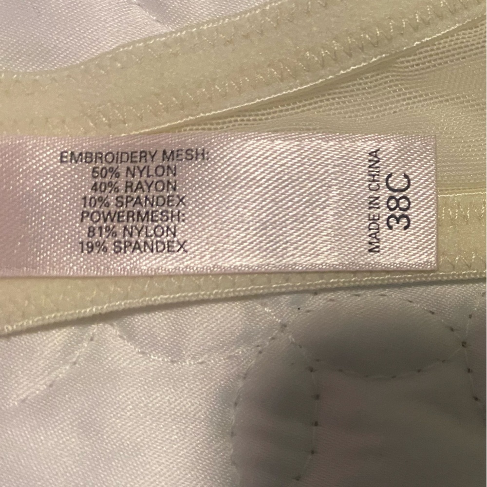 Victoria's Secret Sheer Green Floral Bra, 38C, with matching pantie, size large. - Picture 10 of 15